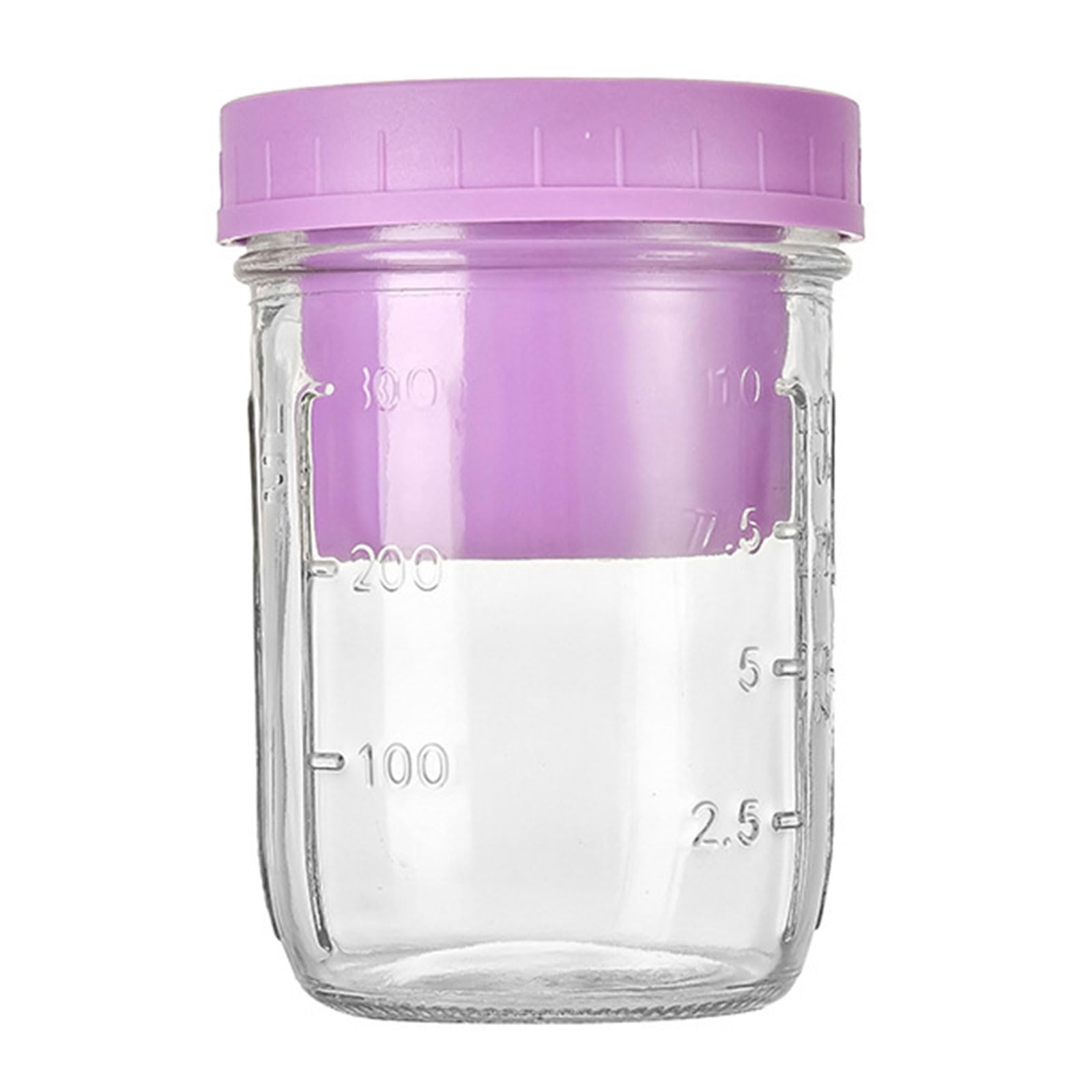 Oxxggkao Purple Leakproof Glass Salad Jar With Separate Sauce Compartment For Meals Or Travel Salad Pods Jar