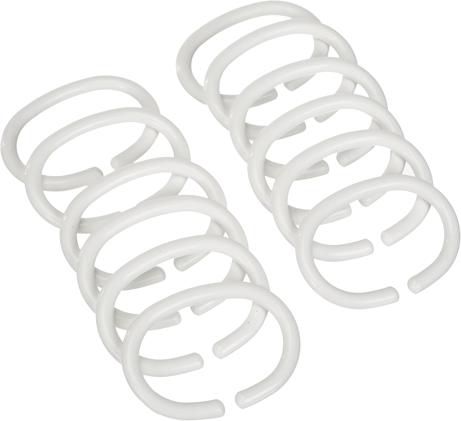 Kleine Wolke Clips Shower Curtain-Rings in White, Multicolour