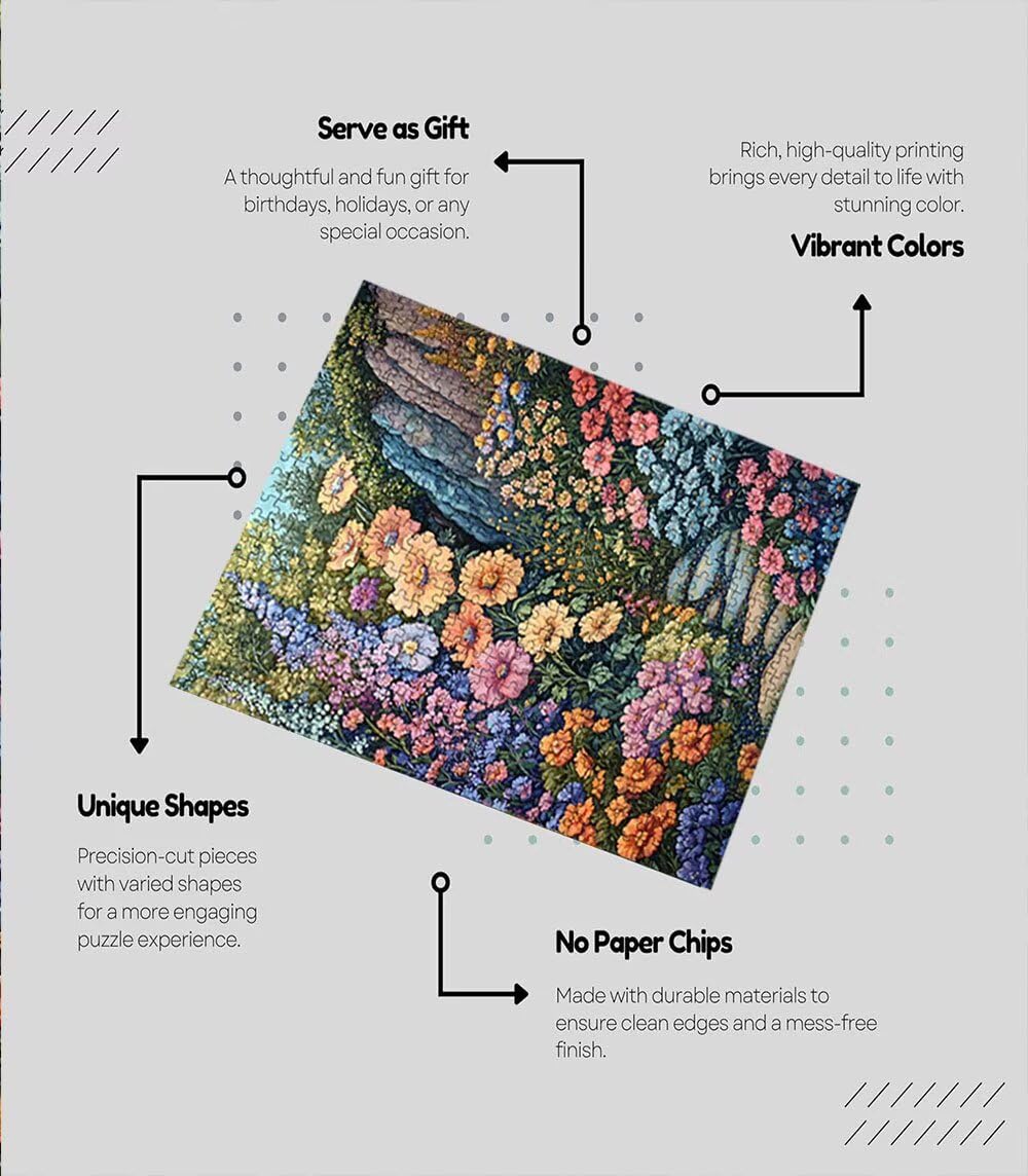 Puzzle 3000 Teile, Farbe Blumen Puzzle Erwachsene 3000, Klassische Puzzles, Geschicklichkeitsspiel, Puzzlespiele für Die Ganze Familie, Mit Verpackung, Dekoration Puzzles Geschenke BXHZW3-96