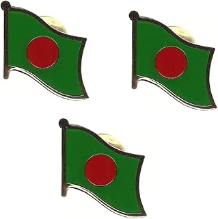3 International Flag Lapel Pins Three Enamel International Tie & Hat Pin Badges Souvenir Pins Made of Metal