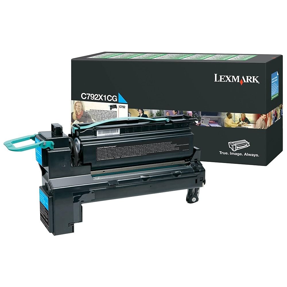 LexmarkC792X1CG Return Program Extra-High-Yield Cyan Toner Cartridge