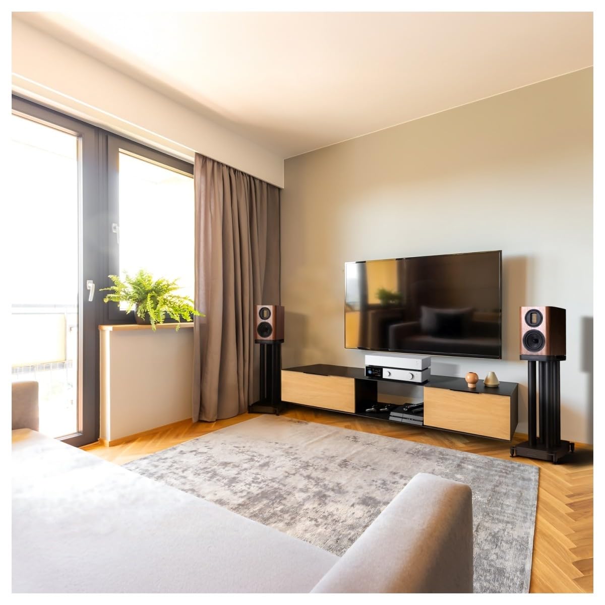 Wharfedale EVO 5.1 Coppia di diffusori da scaffale – Woofer in Kevlar tessuto da 5 pollici, tweeter AMT da 35 × 70 mm, Bass-Reflex, noce (noce)
