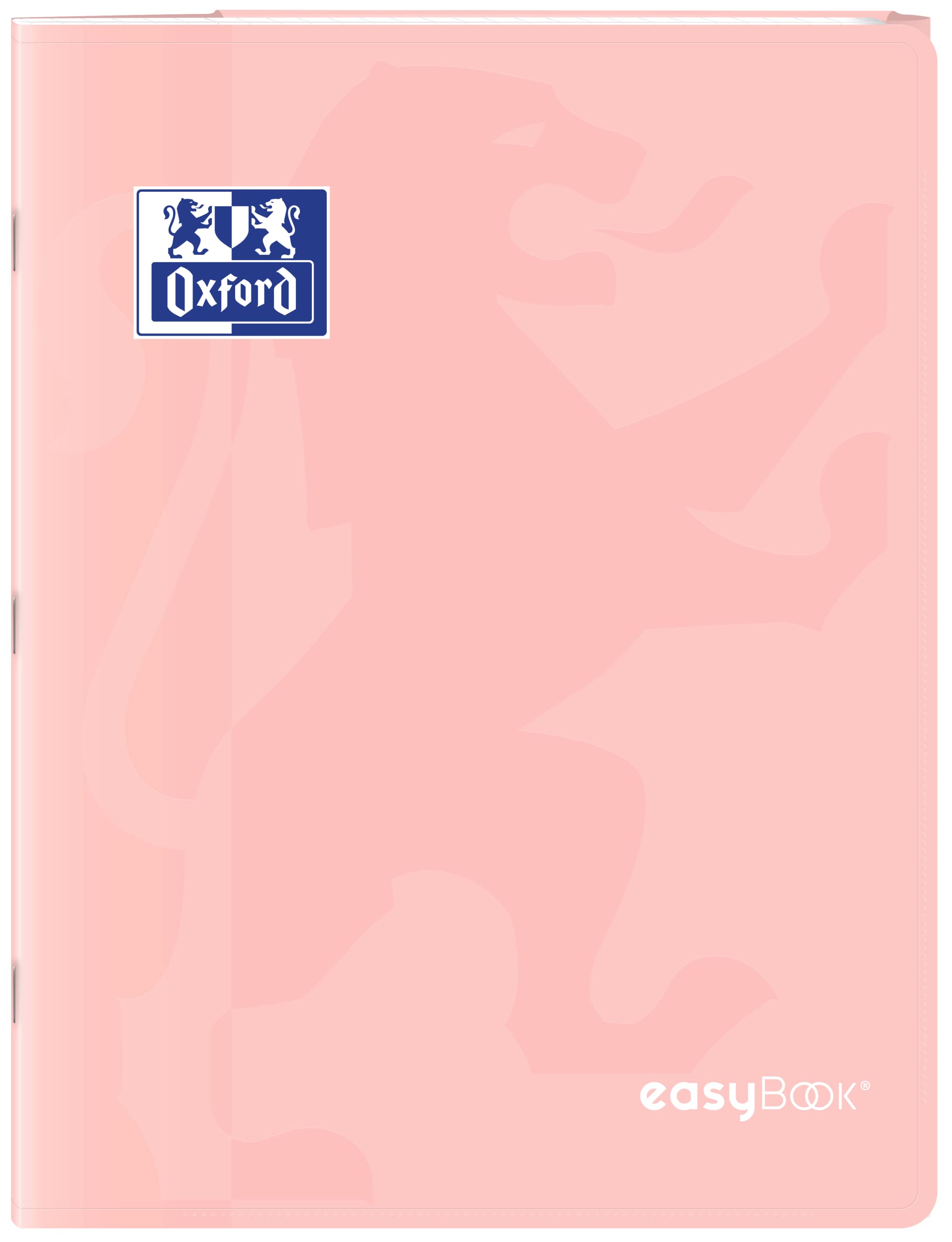 EasyBook Polypro Notizhefte mit Klappen – 24 x 32 cm – große Seyes-Karos – 96 Seiten – verschiedene Farben + 1 Index Blumie (3 Pastellfarben + 2 lebhaft)