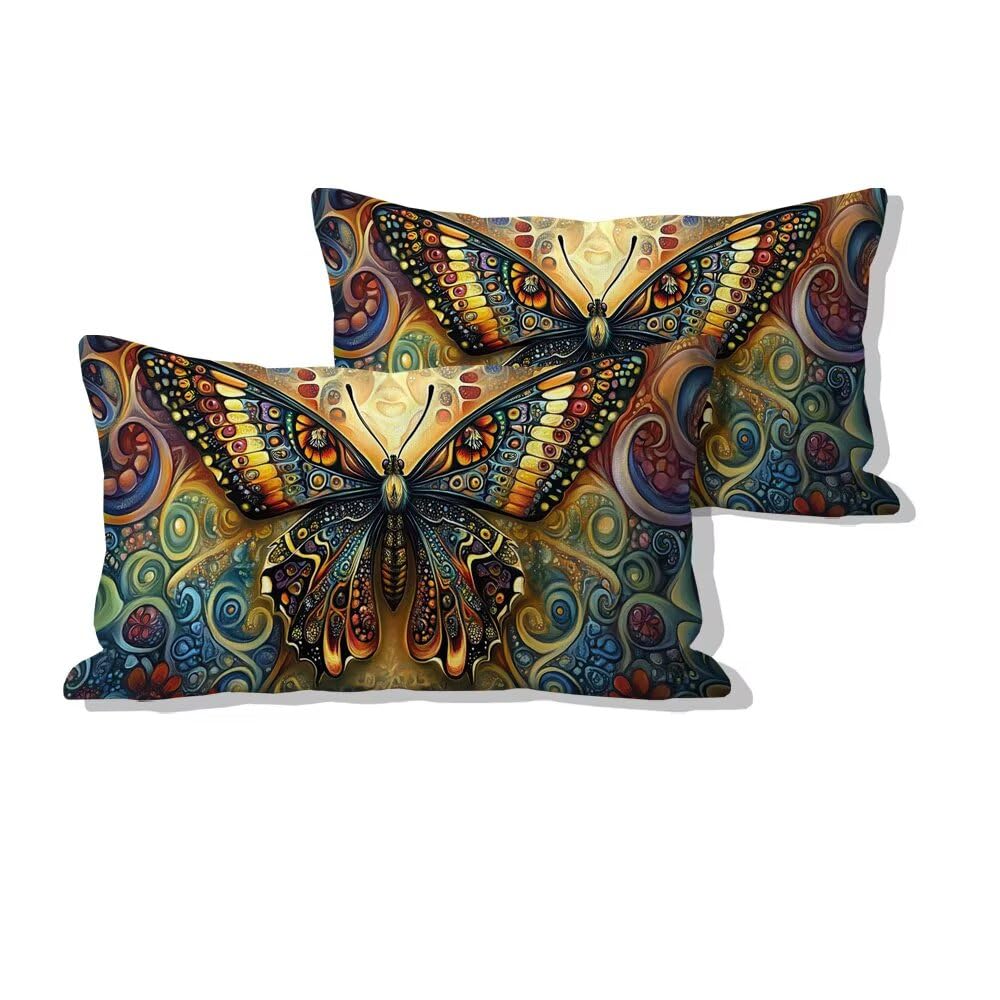 Housse de coussin extérieure imperméable 40x70cm taie oreiller lin rectangle moderne