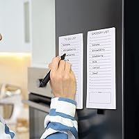 Vista 7 de Sinmoe 2 bloc de notas magnético para refrigerador lista de comestibles, bloc de notas magnéticas, divertido bloc de notas para refrigerador