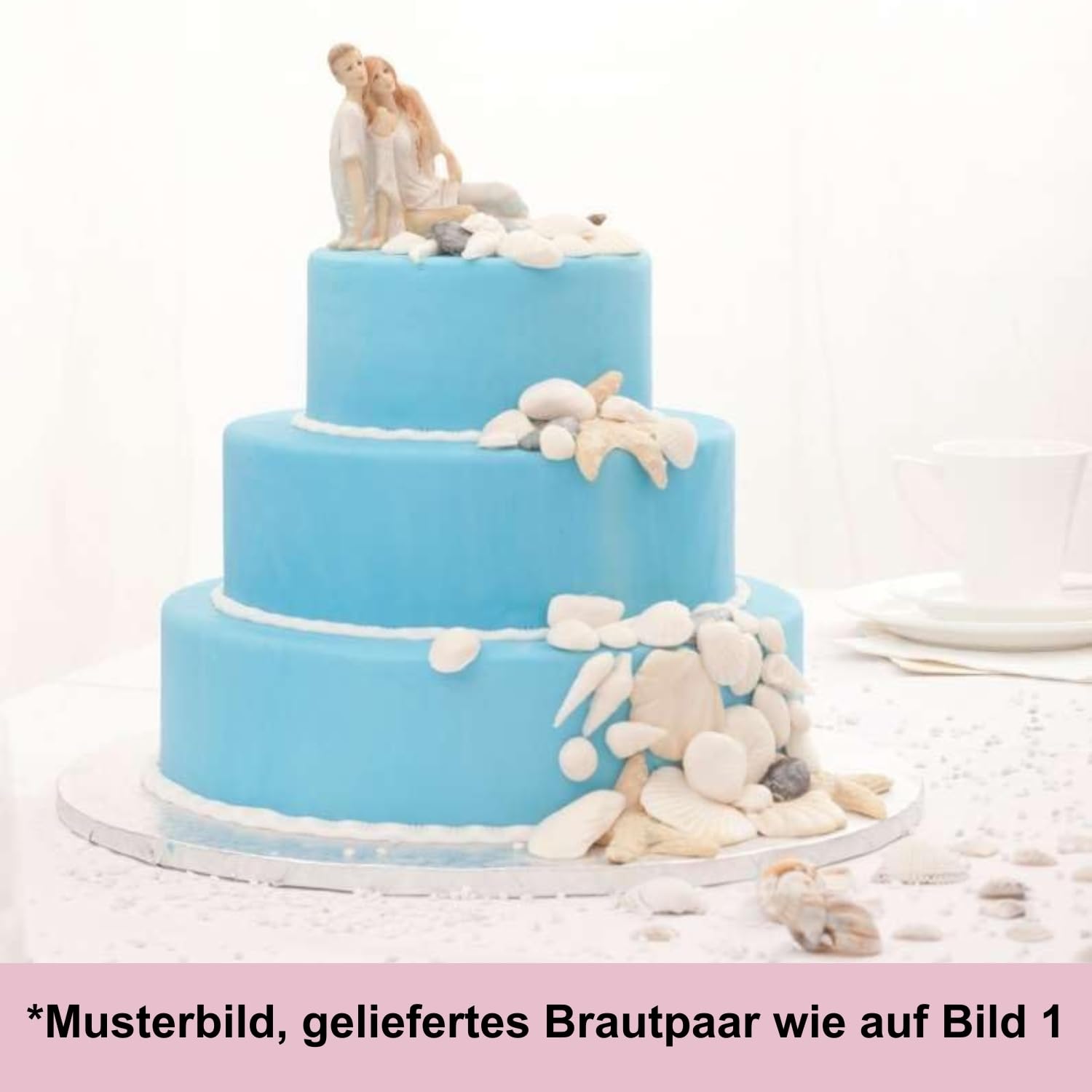 Cake Company Cake Topper Brautpaar am Strand I Hochzeit Tortendekoration für besondere Momente I Tortenfigur aus hochwertigem Material