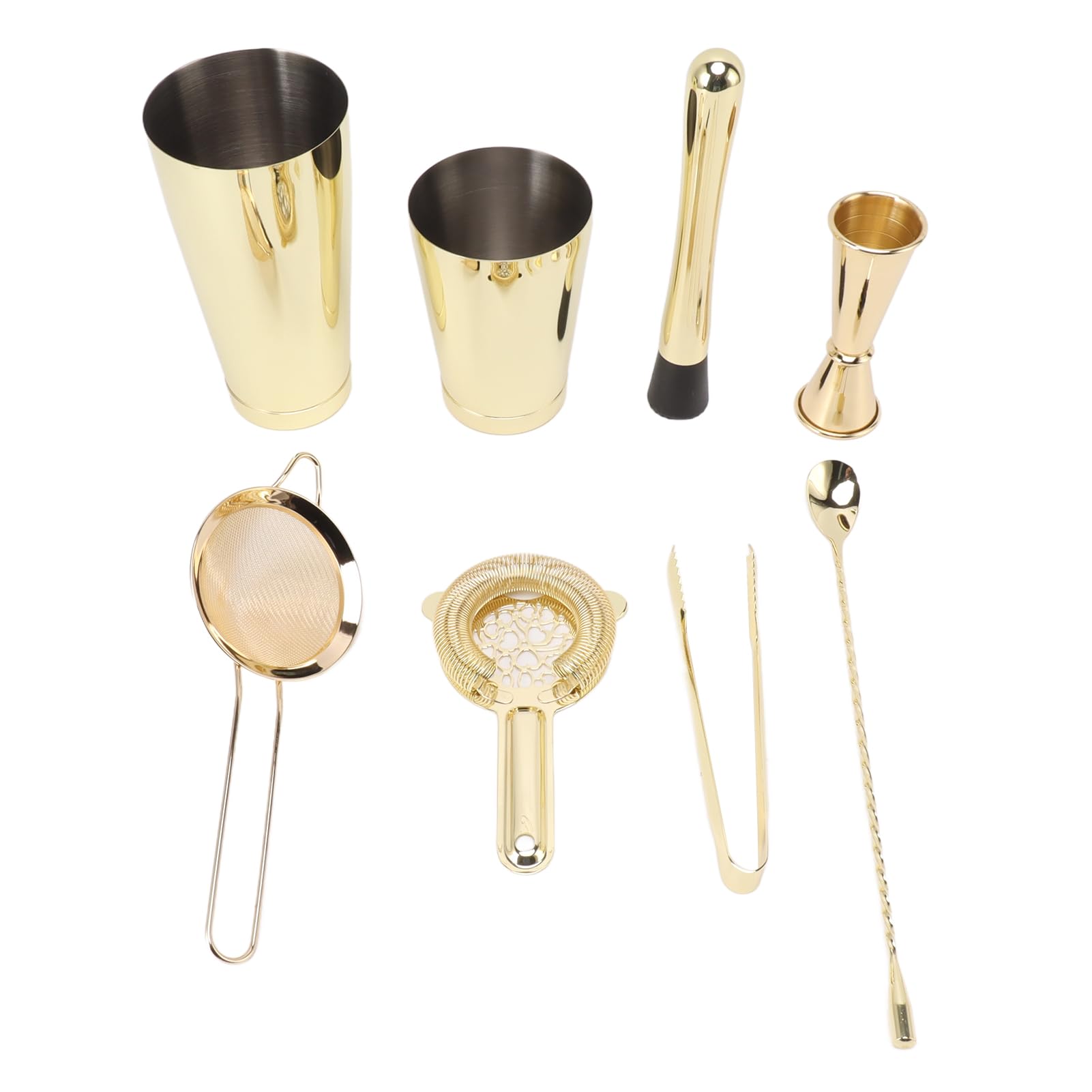 Kit de Barman, para coctelera de Acero Inoxidable, Juego de Herramientas de Barra Profesional, coctelera Boston con preservación de Temperatura, Equipo para Hacer (Estilo B)