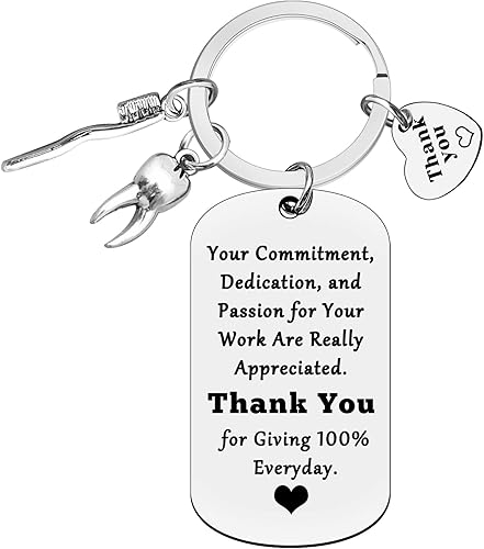 Xiahuyu Regalos para dentistas, llavero, regalos de agradecimiento al dentista, regalo de higienista dental, regalo de asistente dental, regalo de