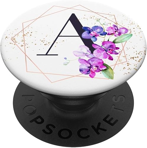 Orchids Plants - Soporte para teléfonos y tabletas, diseño de flores, Negro