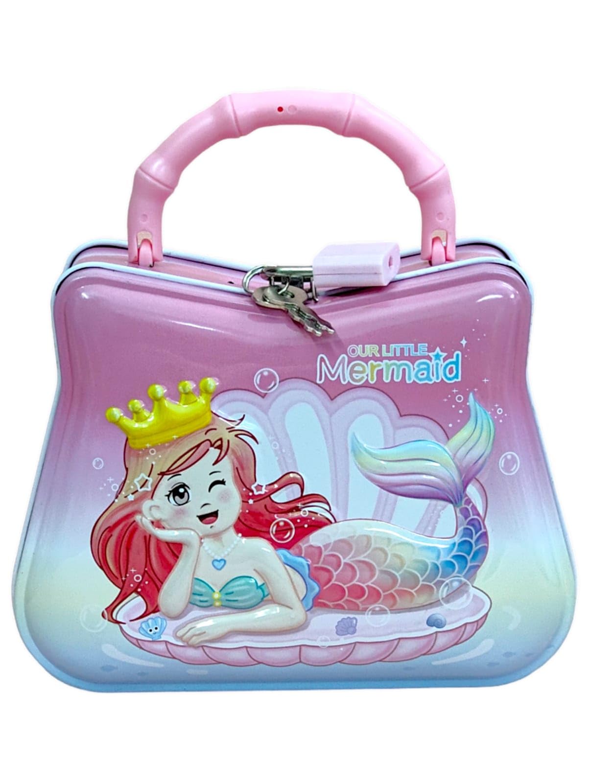 TERA 13 Piggy Bank for Kids, Mermaid Coin Box for Kids, Metal Coin Box with Lock & Key, Money Bank for Kids, Birthday Return Gift for Boys and Girls (1pcs) (B0D8TBNYJ8) Amazon Price History, Amazon Price Tracker