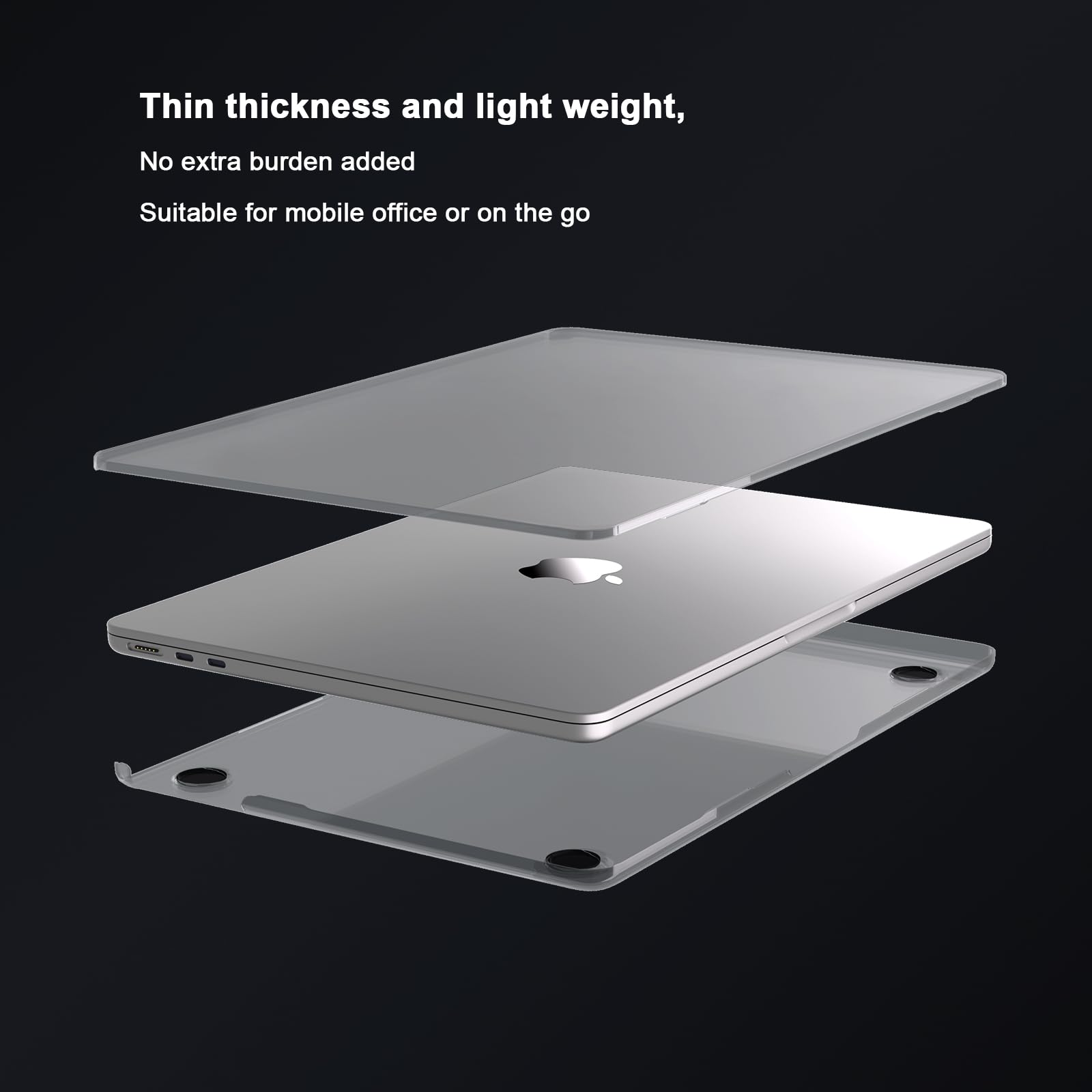 Cover matte crystal compatibile con MacBook Pro 16 pollici M5 M4 M3 M2 M1 Pro/Max [Colore abbinato al Mac] 2026 2024 2023 2021, Custodia rigida ultra sottile per Pro 16,2", argento trasparente