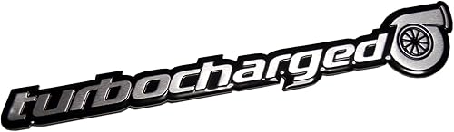 Miniatura 3 de Turbo TURBOCHARGED - Emblema de aluminio compatible con Ford Mustang SVO GT 5.0L Corvette Z06 C5 C6