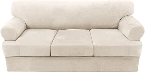 H.VERSAILTEX Sofa Cover 4 Piece T Cushion Sofa Slipcovers Couch