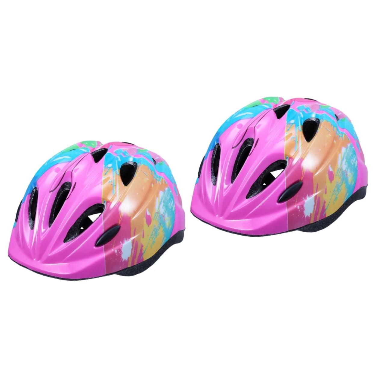 BESPORTBLE 2pièces Casque De Vélo pour Garçon Fille Casque De Protection Ajustable Et pour Activités De Plein Air Motif Floral