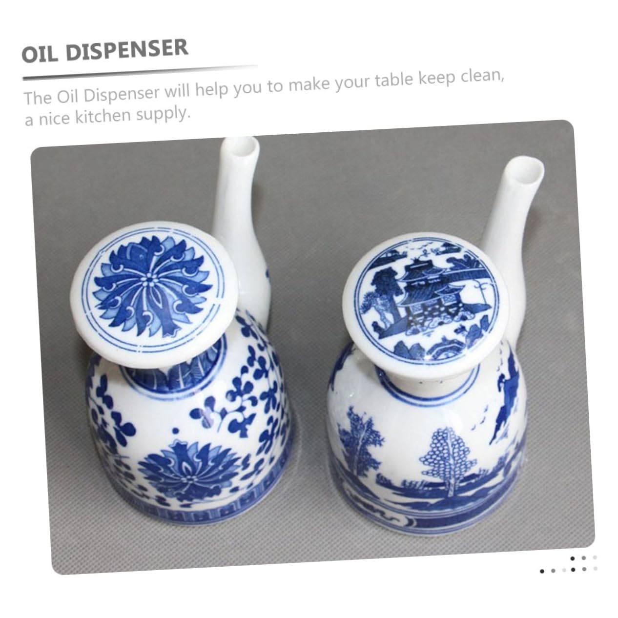 Alipis Bottle Soy Sauce Porcelain Dispenser Condiment Sauce Jar Multi-use Seasoning Pot Ceramic Vinegar Bottle