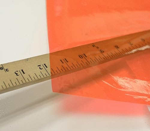 Miniatura 2 de Tela de vinilo de plástico teñido naranja calibre 12 de 54 pulgadas de ancho vendido por The Yard