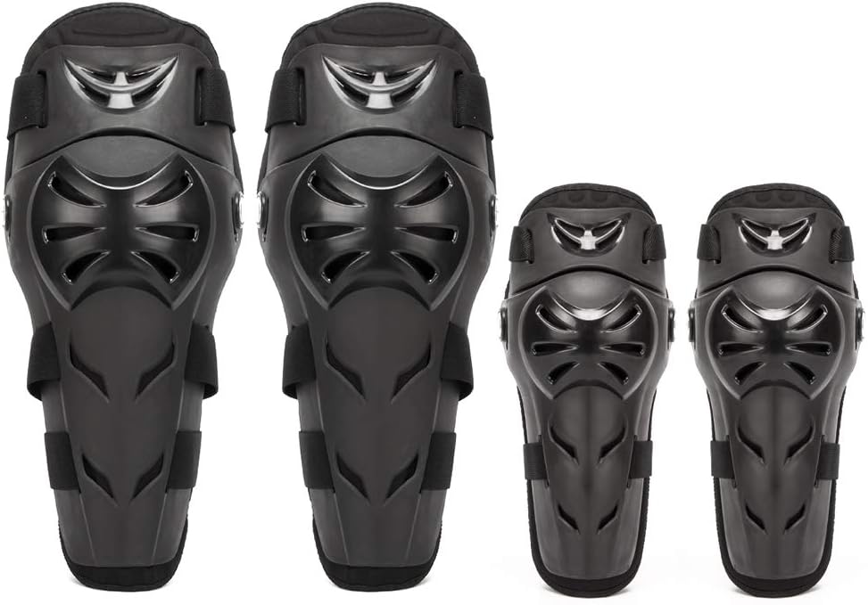 4Pcs Motorcycle Knee Elbow Pads Protection Motocross Racing Knee Shin Guards Protective Gear for Adults black - Image 9