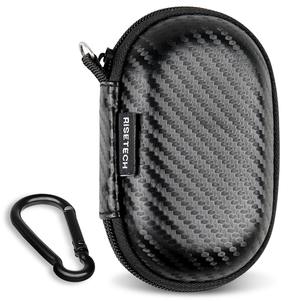 RISETECH Earbud Case Holder Earphone Case Wired Headphone Storage Pouch Hard EVA Small Zipper Bag Compatible with Oval Wireless Earbuds, Beats Studio