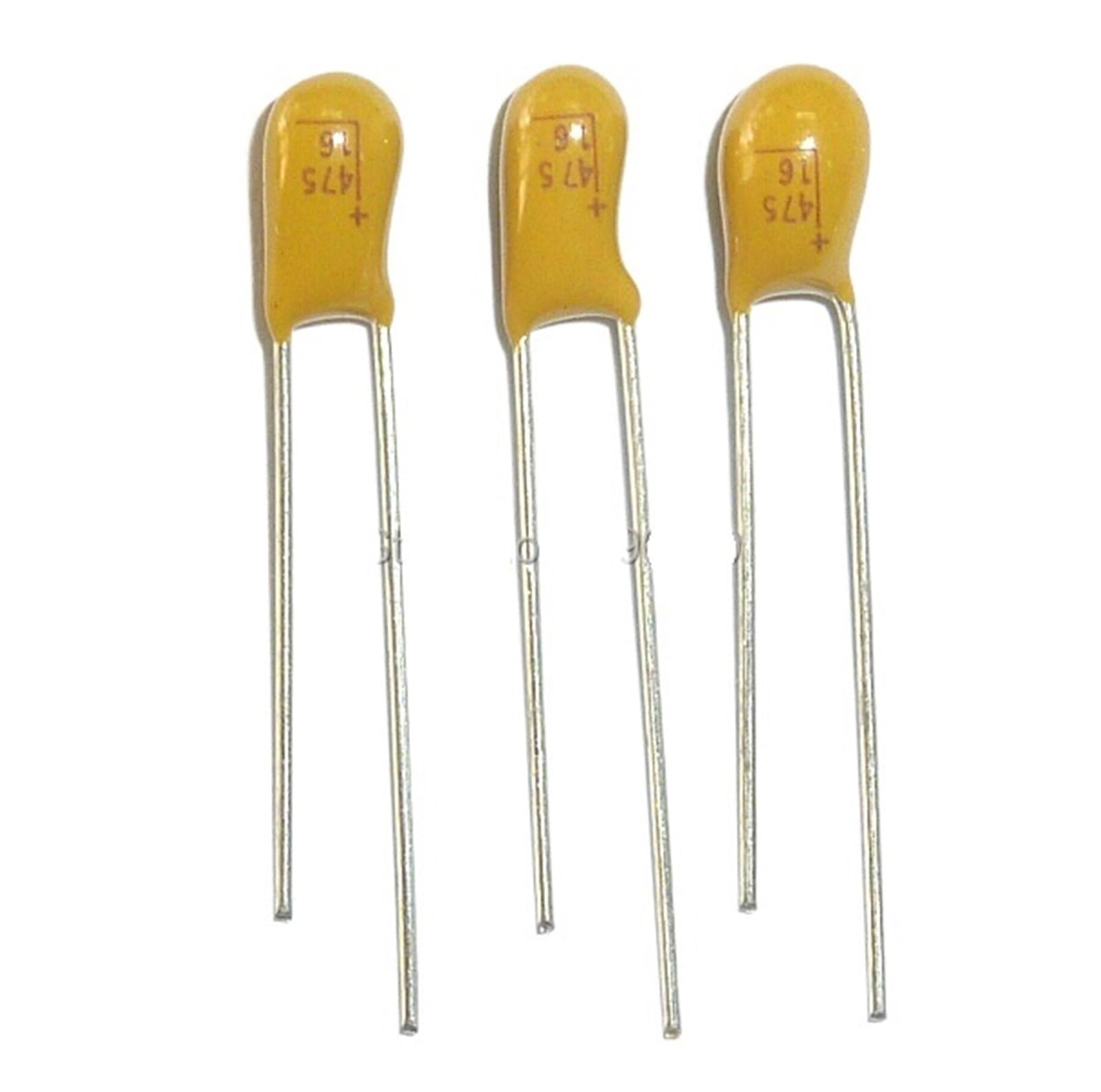 ICXLPMC 50pcs Tantalum capacitor 4.7uF 16V 16V4.7uF DIP Radial