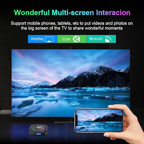 Miniatura 5 de Caja de TV Android 13.0, HK1 RBOX 4GB RAM 128GB ROM RK3528 Quad-Core WiFi6 2.4Ghz5.8Ghz BT5.0 8K HDR10+ Ultra HD USB3.0 con 2.4Ghz Mini teclado
