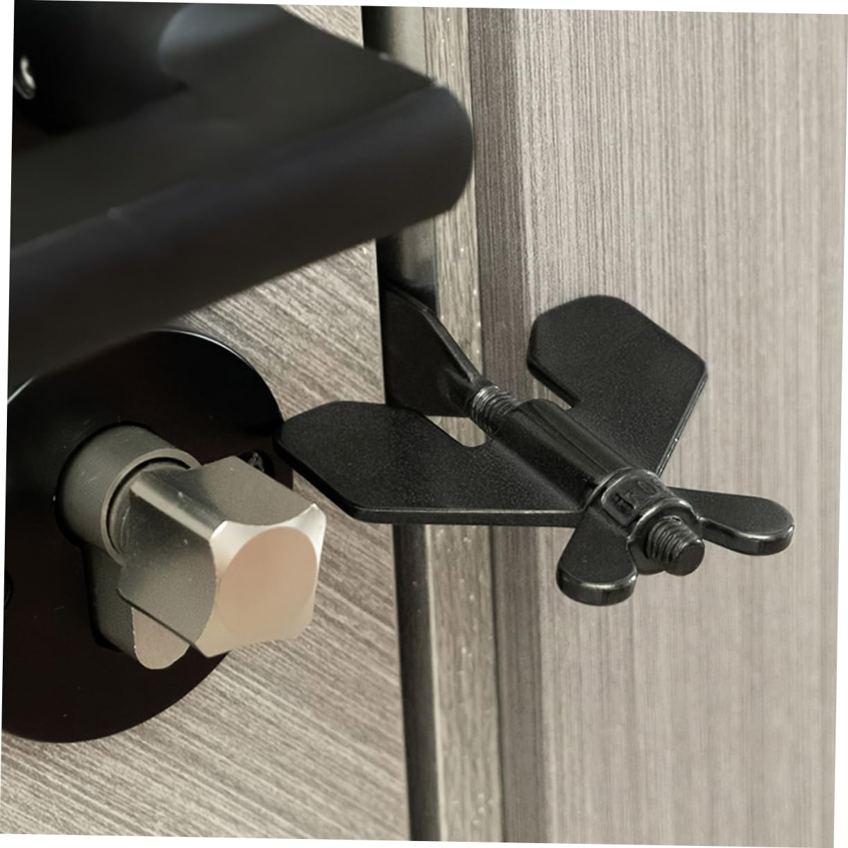 Tofficu 5 Pièces Bloqueur de Porte Sécurisé Portable Dispositif de Sécurité pour Appartement et Voyage Verrou Cambriolage Inoxydable Installation Sans Perçage pour Porte de Chambre et