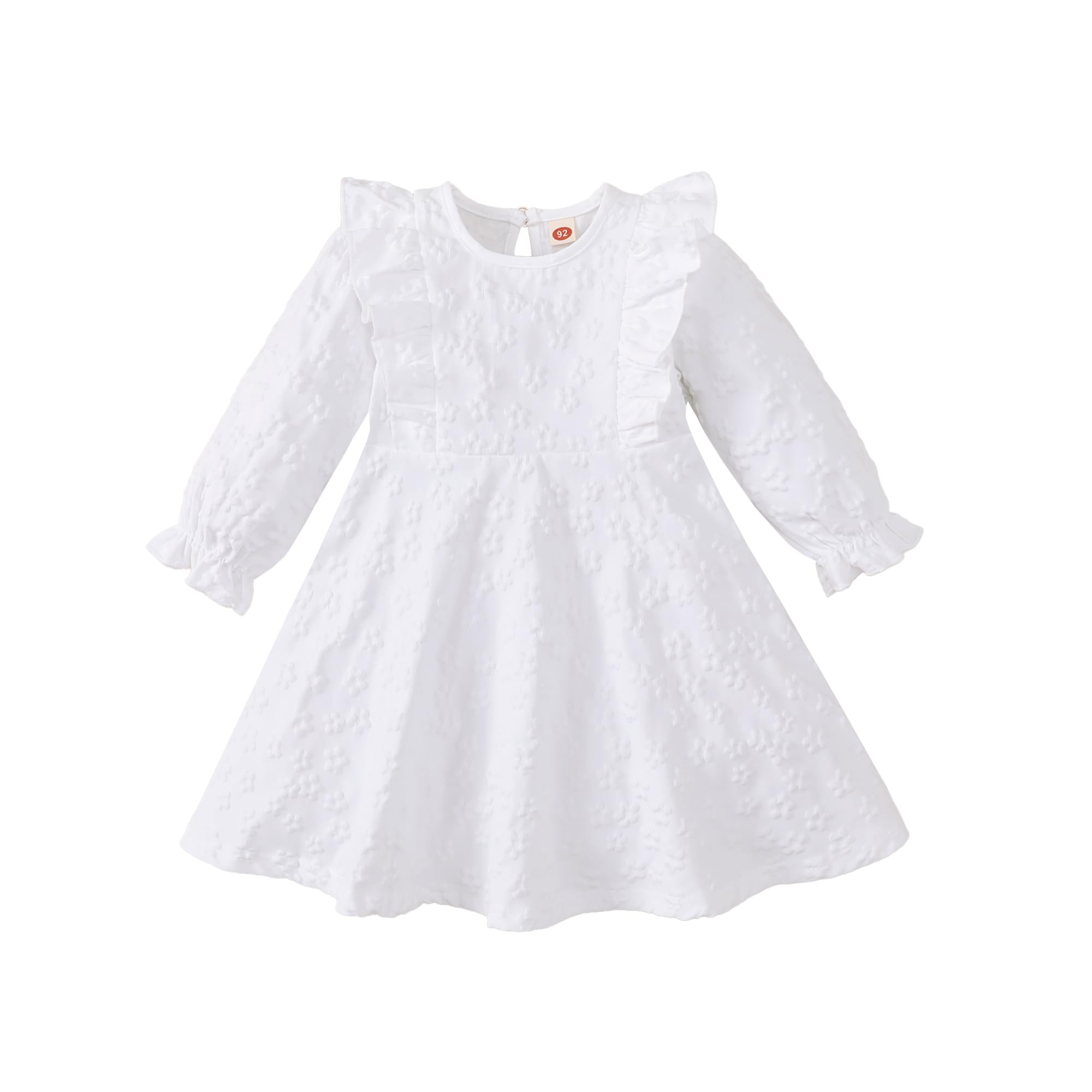 Toddler Baby Dress Floral Ruffle Sleeve Dresses for Girls Casual Party Beach Dress Kids Sundress