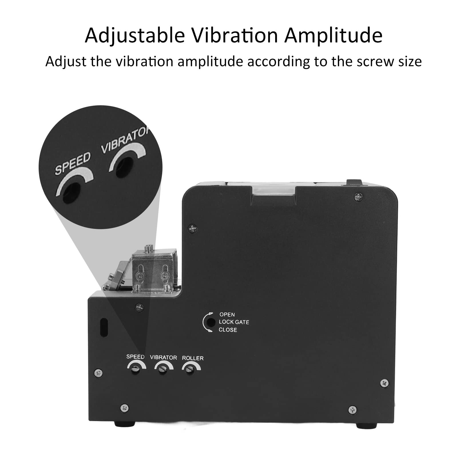 Proveedor de Tornillos Automáticos, Dispensador de Tornillos Ajustables de Aleación de Aluminio de Baja Vibración 100‑240 V para Tornillos de Máquina Y Autorroscantes(Enchufe de la UE)