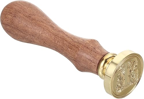 Miniatura 40 de PATIKIL Sello de cera del alfabeto E, sello de cera de sellado de letra inicial, clásico retro, 0.98 pulgadas, cabeza de latón retro extraíble