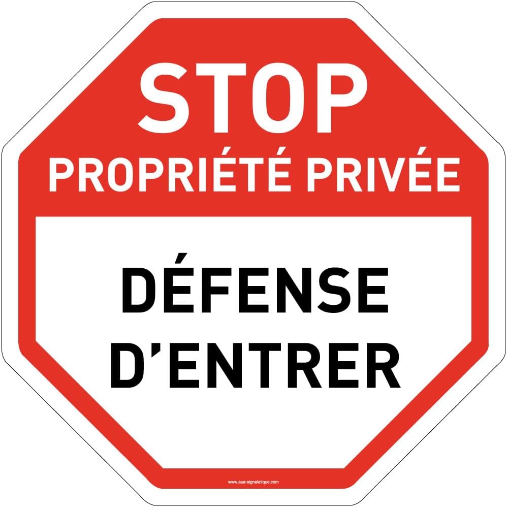 AUA SIGNALETIQUE - Panneau Défense De Stationner Propriété Privée Avec