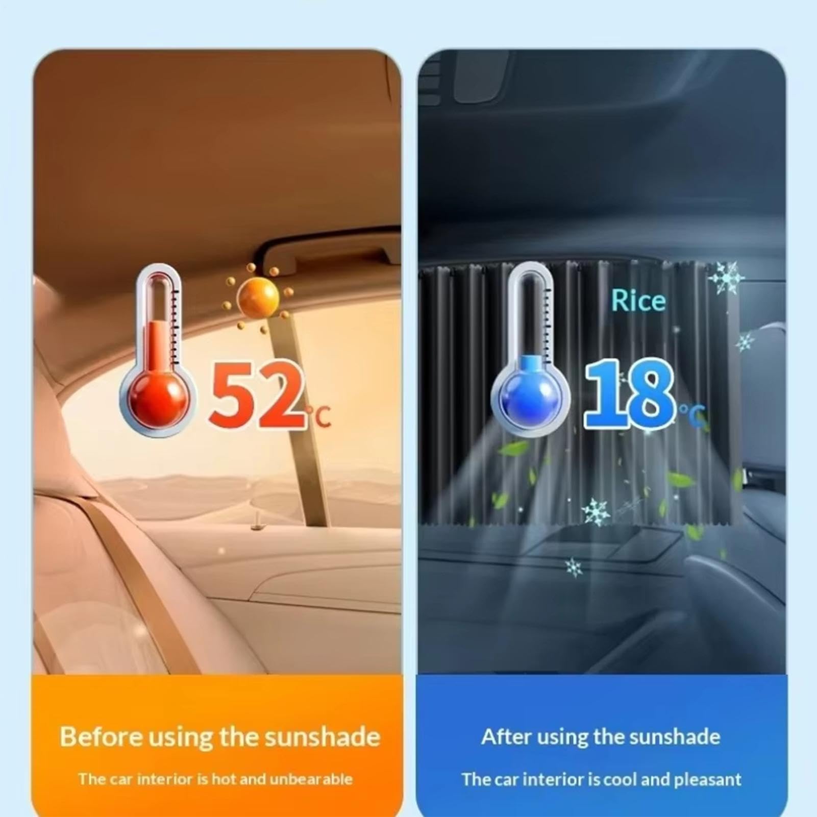 Tendine Parasole Per Finestrini Auto Protezione Universale UV Blocca Luce 4 | Tende Oscuranti per Privacy in Auto Per Viaggi Campeggio Pause Vacanze Festività e Spostamenti