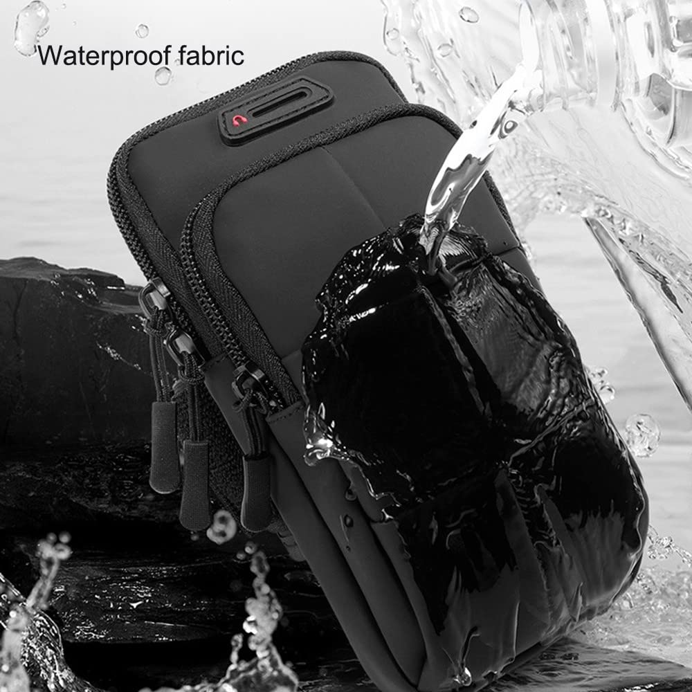 DONGKER Fascia Braccio Sportiva, Porta Cellulare Impermeabile per Correre Borsa Bracciale Regolabile per Corsa Running