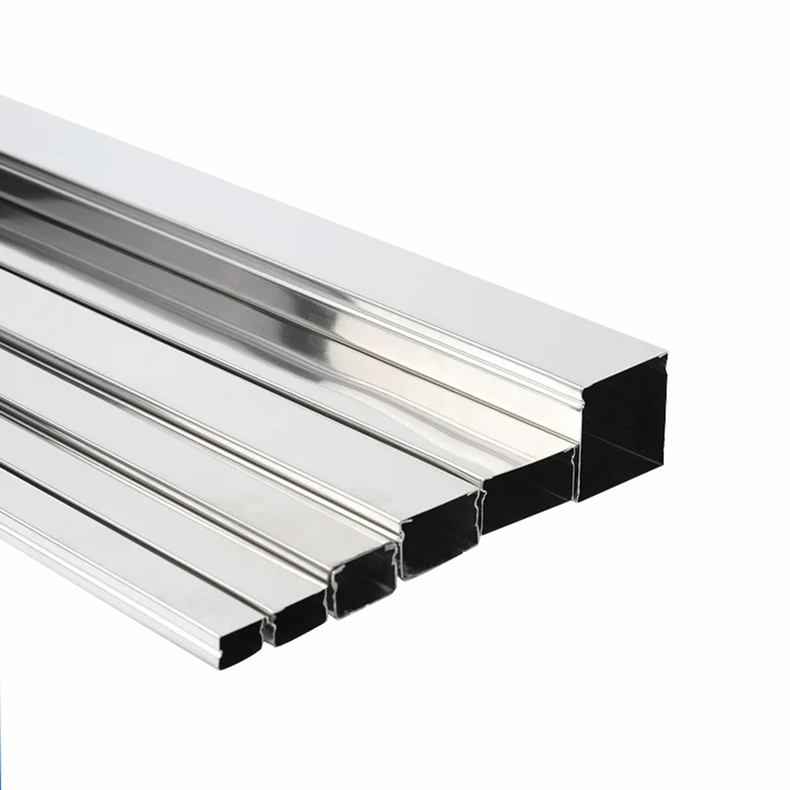 Quadratischer Kabelkanal aus Edelstahl, Kabelabdeckung für Metallböden