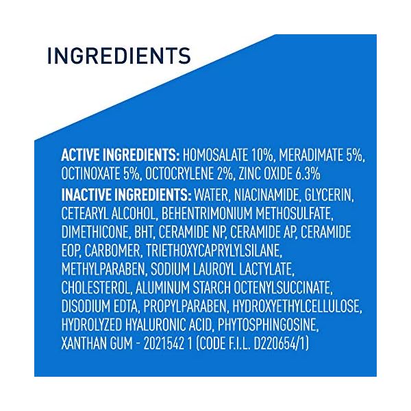 CeraVe AM Facial Moisturizing Lotion with SPF 30 | Oil-Free Face Moisturizer with SPF | Formulated with Hyaluronic Acid, Niacinamide & Ceramides | Non-Comedogenic | Broad Spectrum Sunscreen | 3 Ounce
