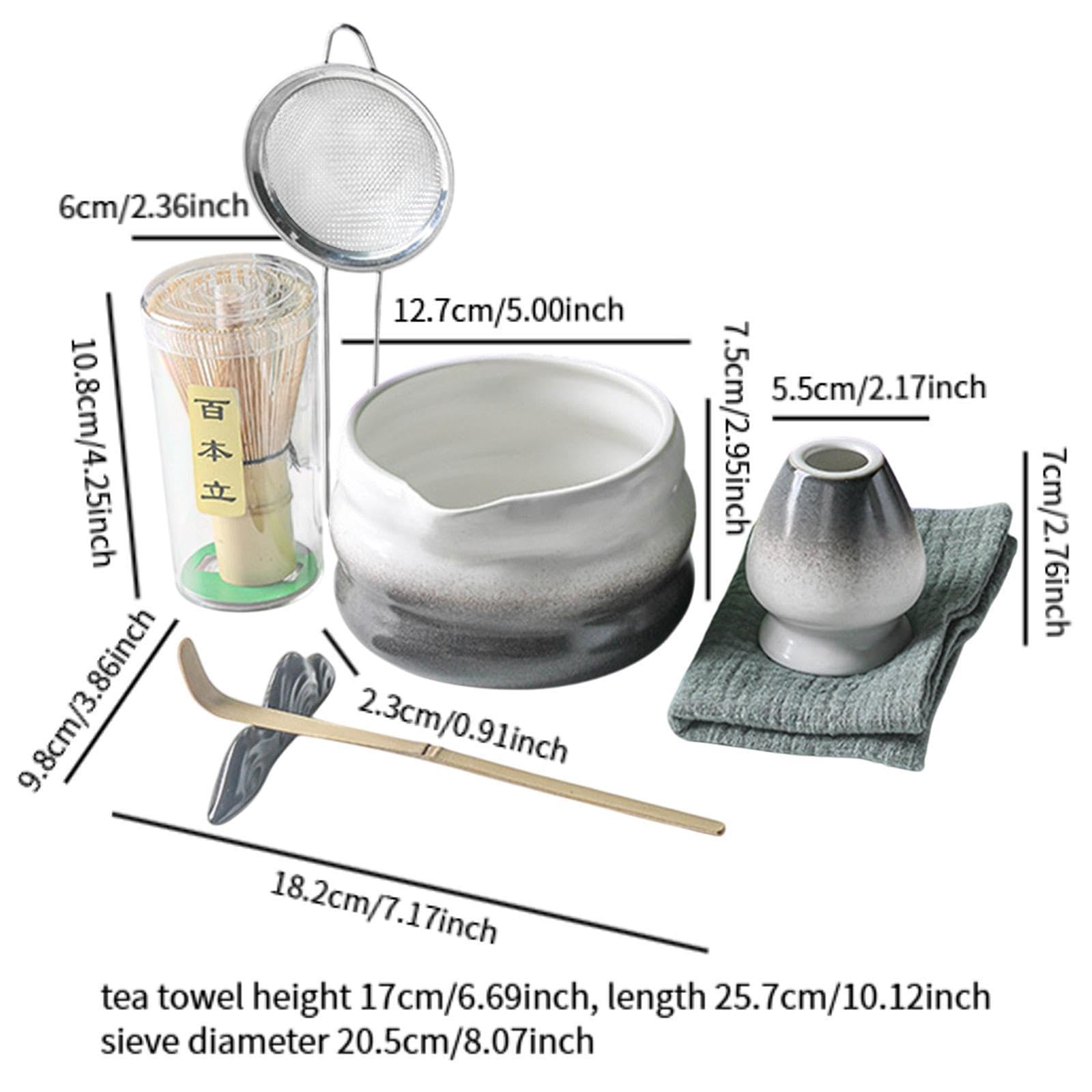 7Pcs Japanese Matcha Tea Set Traditional Matcha Bowl for Party Tea Room Gift Gradient Black|Home & Garden | Food & Beverages | Tea