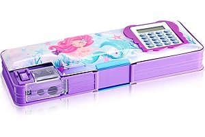 Henoyso Multifunctional Pencil Case with Calculator and Pencil Sharpener