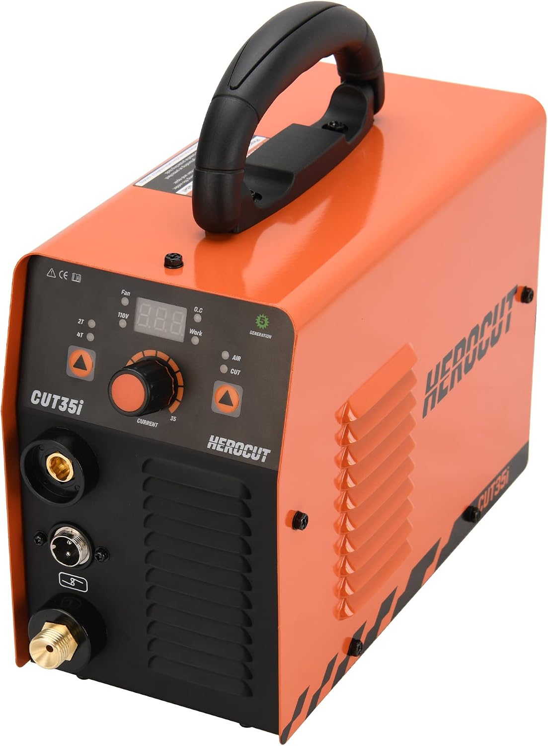 Herocut Plasma Cutter, 35Amp Plasma Cutting Machine, HF 50/60Hz Invert Technology Plasma Cutter, Max Cutting Thickness 10mm (CUT35 110V)