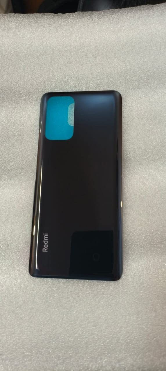 REOTEL Back Panel Back Glass for Redmi Note 10 Pro/Redmi Note 10 Pro Max - Midnight Black (Glossy Finish)