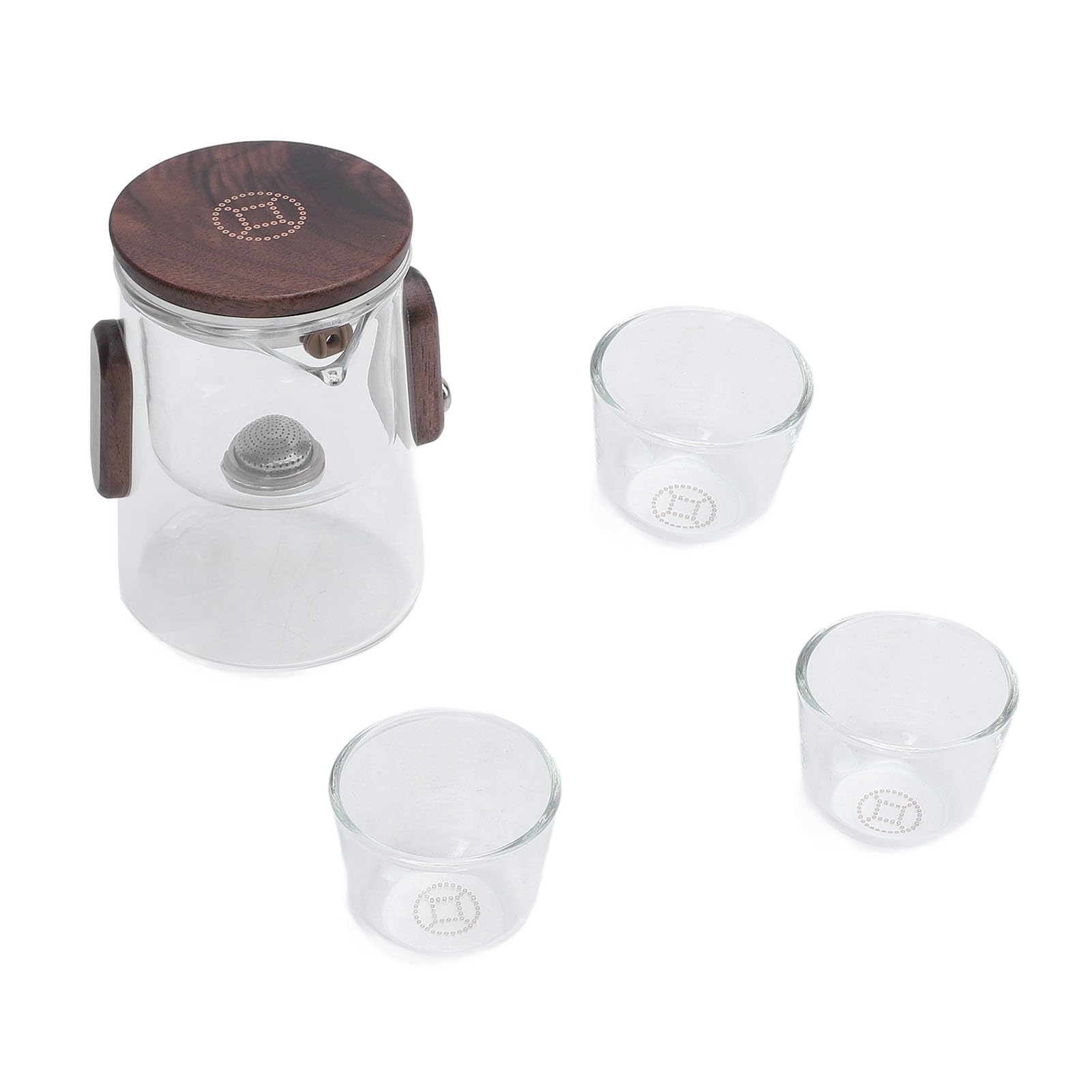Dzbanek do Herbaty Szklany Czajniczek z Sitkiem 330 Ml - Magnetyczny Dzbanek Filtrujący do Oddzielania Wody, Zawiera 3 Filiżanki - Idealny Domu, na Zewnątrz i Użytku Biurowego