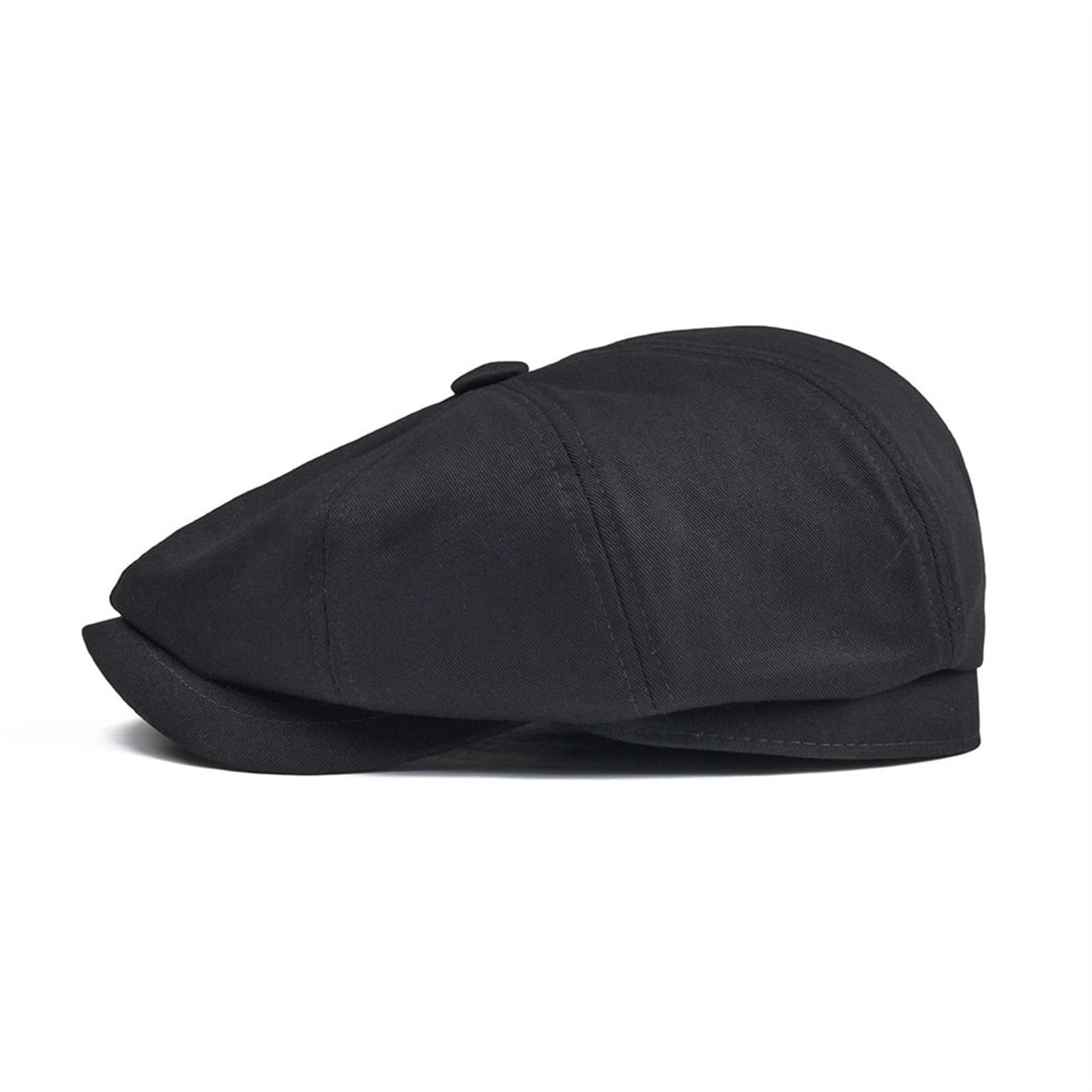 Gorra de Repartidor de Periódicos Gorra Newsboy de Sarga algodón for Hombre, Sombrero Ocho Paneles, Gorras Panadero for Mujer, Sombreros Grandes Retro, Boina Negra for