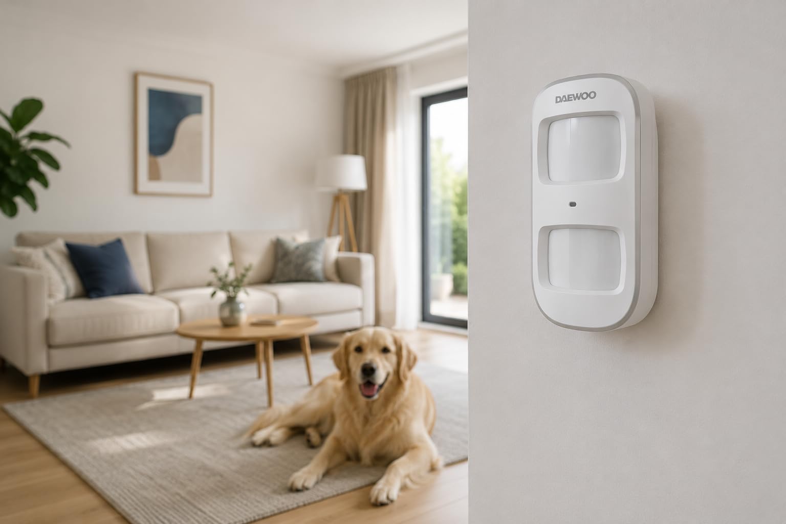 Daewoo WPS501 | Détecteur de Mouvement Pet Immune, Compatible avec Les Animaux | pour alarmes Daewoo | Technologie 868Mhz