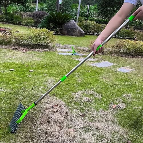 Râteau de jardin en acier robuste outil durable et ergonomique pour cours
