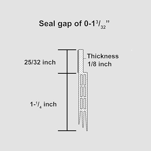Miniatura 5 de Burlete de puerta para puerta, no requiere herramientas, 2 pulgadas de ancho x 36 pulgadas de largo, fácil de cortar a medida