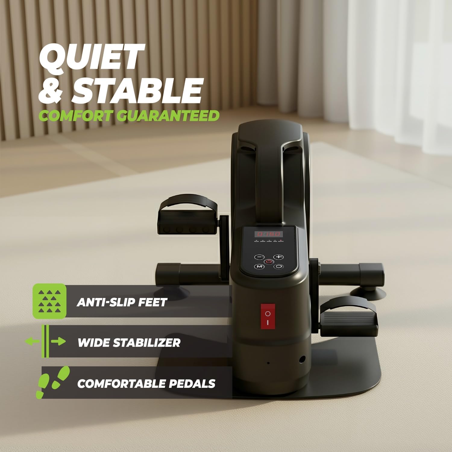 VirtuFit Pedaltrainer Serie - Tragbares Design als Mini Heimtrainer für Zuhause