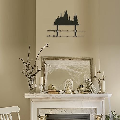 Vista 8 de Soporte de exhibición de varita de pared de 2 niveles, soporte de varitas mágicas de madera, soporte de exhibición de varita de mago, equipado