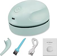 Vista 10 de prowithlin Aspiradora de escritorio con carga USB, boquilla de aspiradora, cepillo de limpieza, diseño desmontable y portátil, mini aspiradora