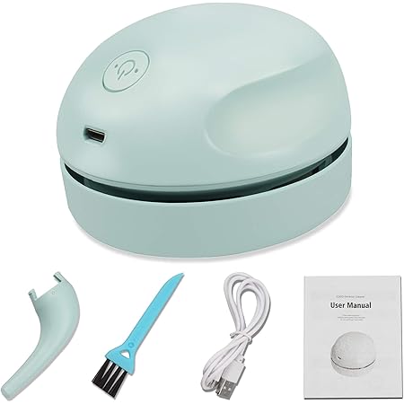 Desktop Vacuum Cleaner USB Charging with Vacuum Nozzle Cleaning Brush, Detachable Design & Portable Mini Table Dust Vaccum Cleaner, Best Cleaner for Cleaning Dust, Crumbs, Piano, Computer, Car Etc