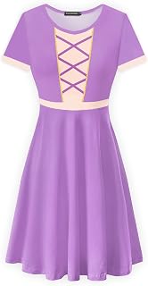Deerose Halloween Dresses Women Printed Short Sleeve Tunic Dresses