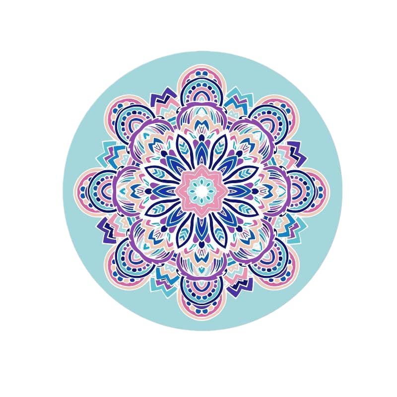 Nicegood Round Mandala Meditation Yoga Mat Anti-Slip Rubber Thickened and Widened Design Silent Exercise Mat for Fitness and
