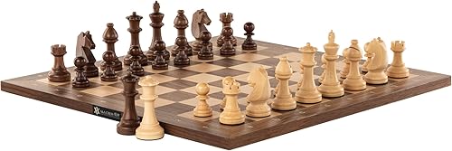 Miniatura 8 de A&A Piezas de ajedrez de madera Staunton con triple peso premium con 2 extra Queen  Altura King 3.75"9.5cm  2 bolsas de almacenamiento - Madera de