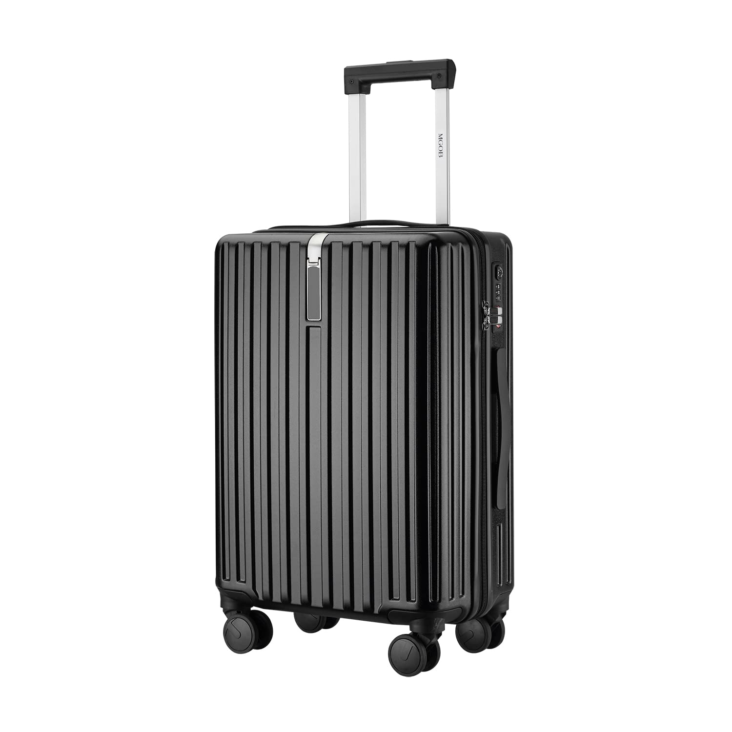 Valigia Bagaglio a Mano PC（Policarbonato） Trolley Rigida Valigie Cabina Ultra Leggero 4 Ruote Girevoli Doppie e TSA Lucchetto 57x37x22cm